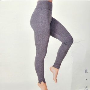 A New Day Gray Workout Leggings Stretch Fitted Fold-Over Waistband Size S NEW!